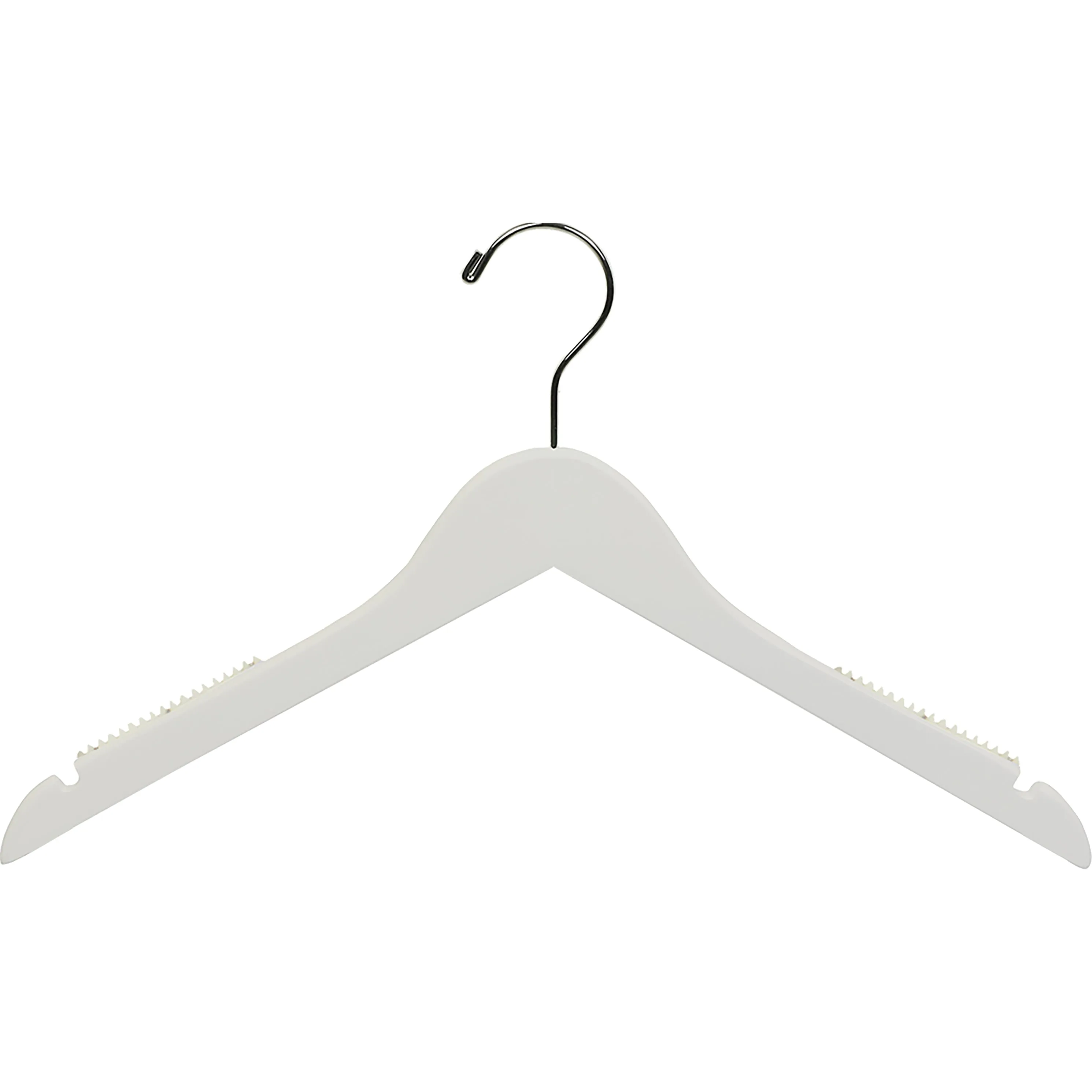 17" Wooden Top Hanger with Non-Slip Rubber