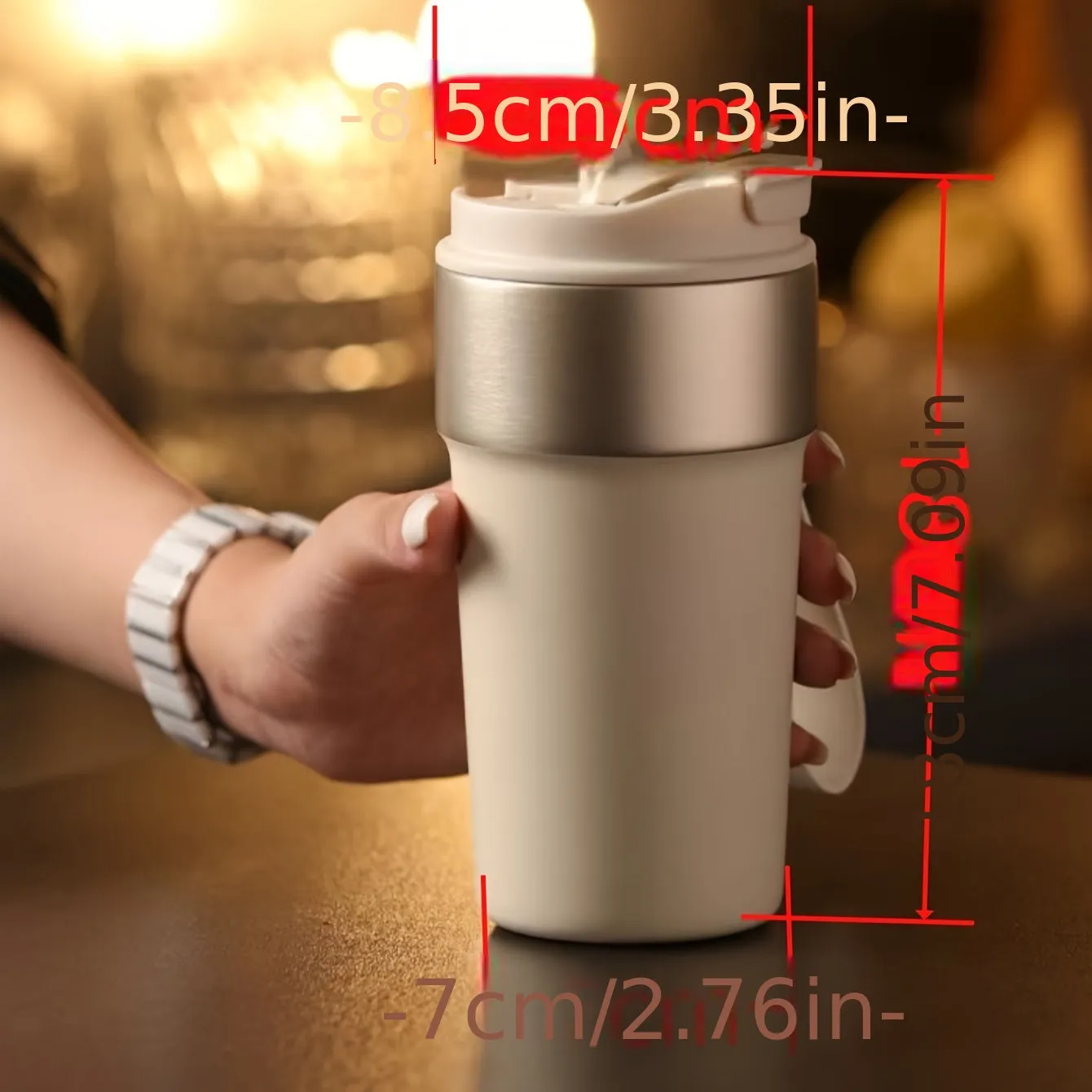 1pc 16.91oz Double Drinking Coffee Cup Insulation Cold Insulation Car Insulation Cup Outdoor Travel Cold Insulation Cup Apartment Essentials, College Dorm Essentials, Back To School Supplies, Home Office Travel Accessories