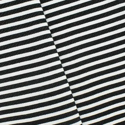 2 YD PC-Black/White Viscose Blend Stripe Jacketing Fabric