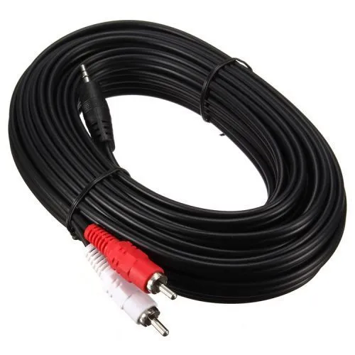 5m 3.5mm Stereo Plug to 2x RCA Plugs