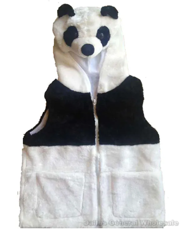 Assorted Kids Animal Fuzzy Vests Wholesale