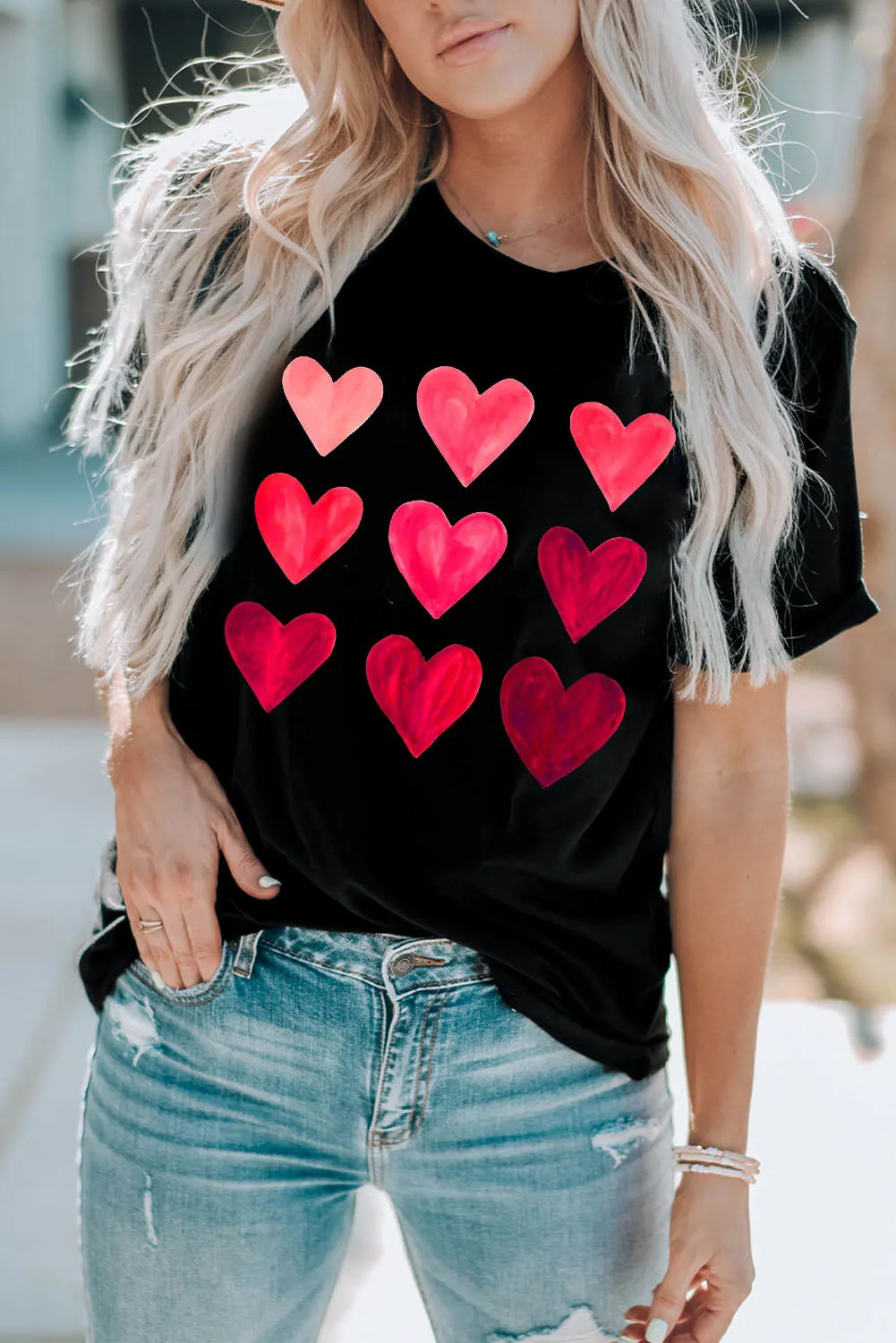 Black Valentine's Day Heart T-Shirts