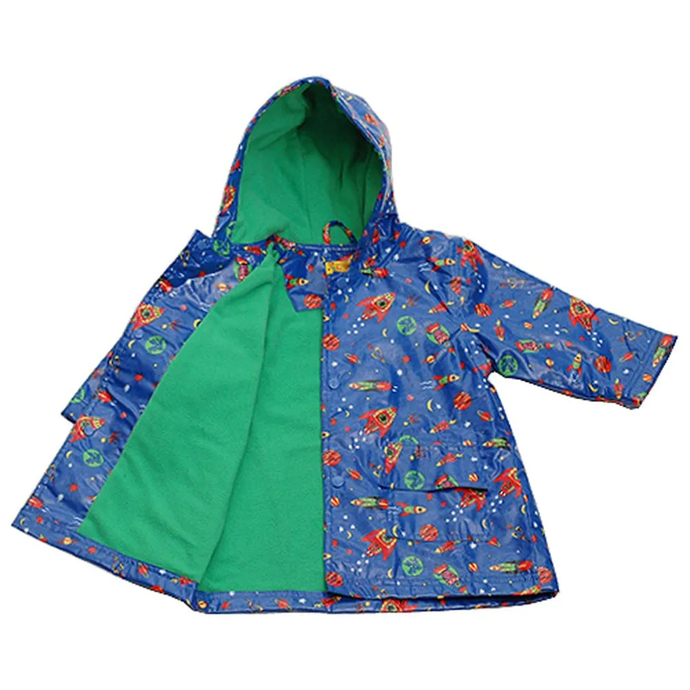 Blue Outerspace Lined Boys Raincoat Outerwear 12M-8