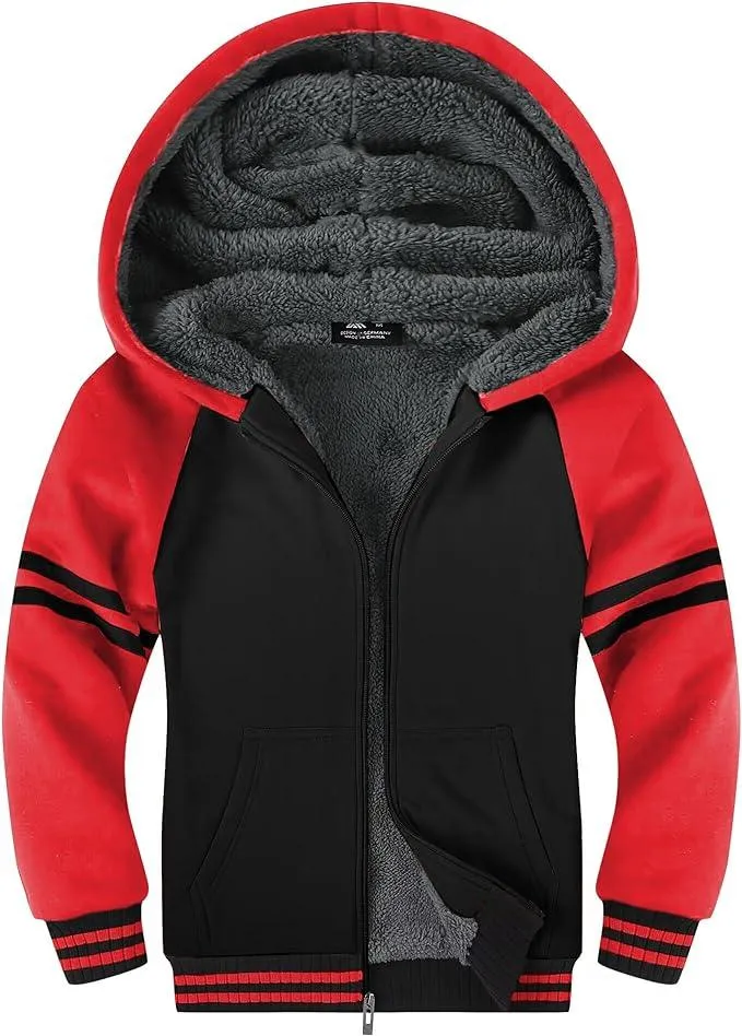 Boy's Zip-Up Fleece Hoodie for 6-15 Years-ZPK005700