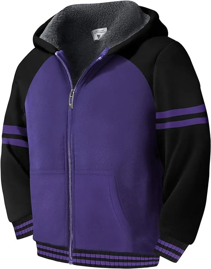 Boy's Zip-Up Fleece Hoodie for 6-15 Years-ZPK005700