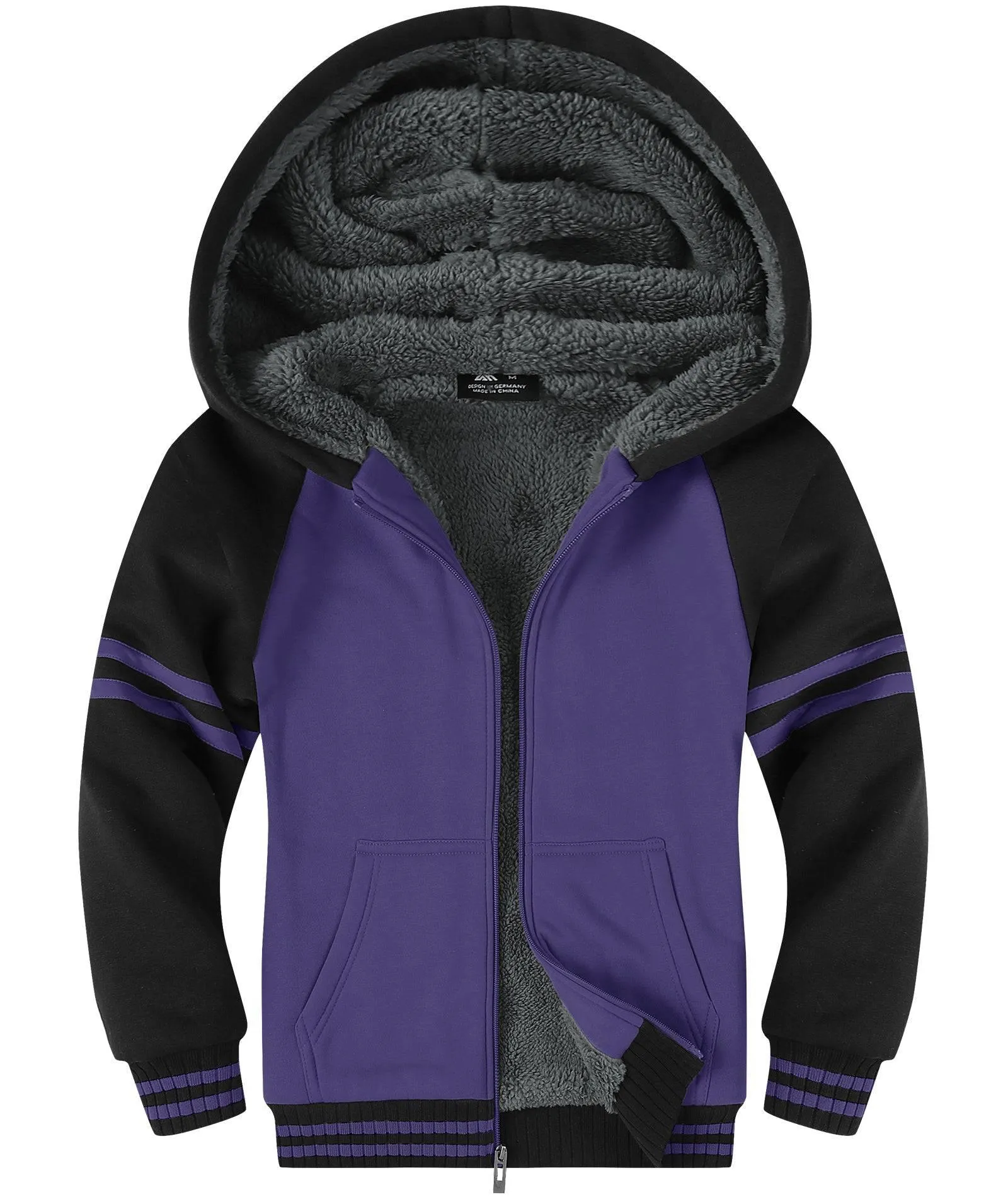 Boy's Zip-Up Fleece Hoodie for 6-15 Years-ZPK005700