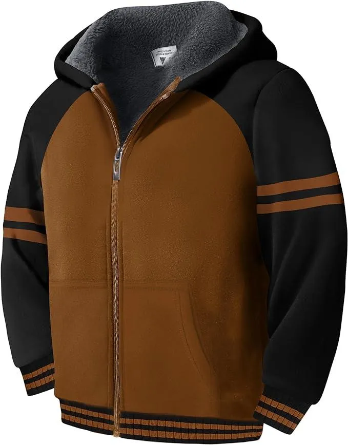 Boy's Zip-Up Fleece Hoodie for 6-15 Years-ZPK005700