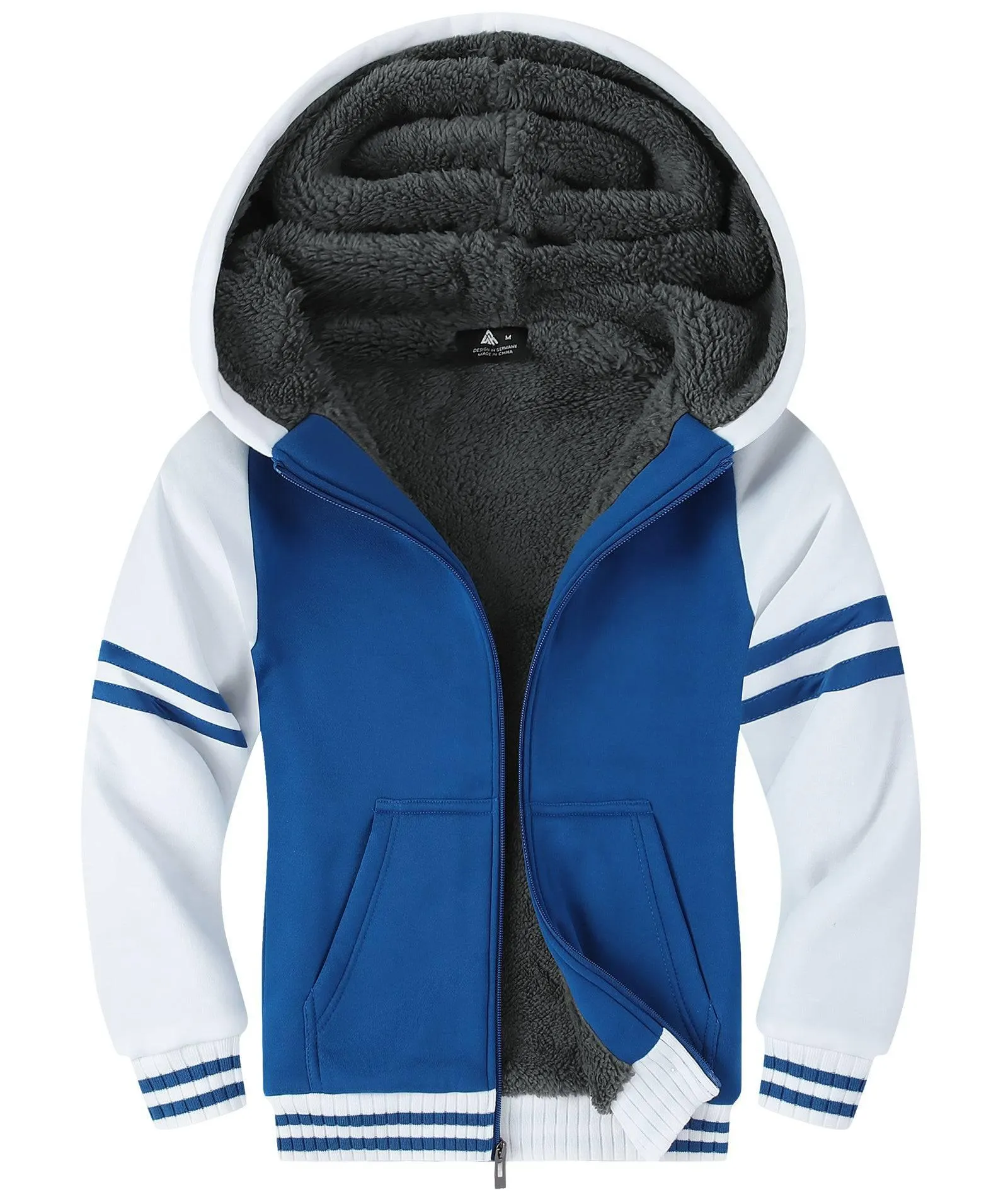 Boy's Zip-Up Fleece Hoodie for 6-15 Years-ZPK005700