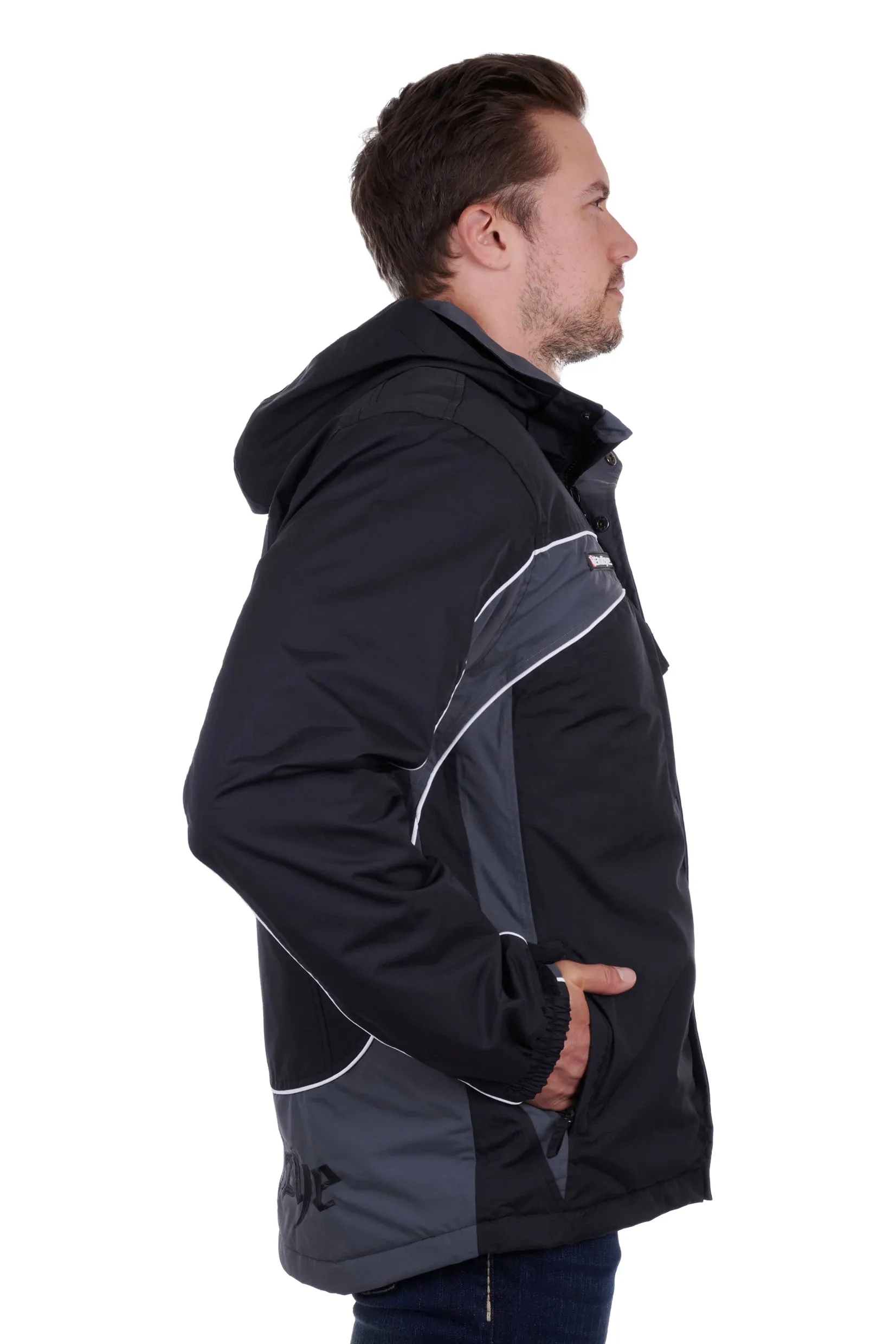 Bullzye Mens Bazooka Jacket - Black/Charcoal - B3W1704039