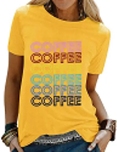 Coffee T-Shirts for Women Caffeine Shirt