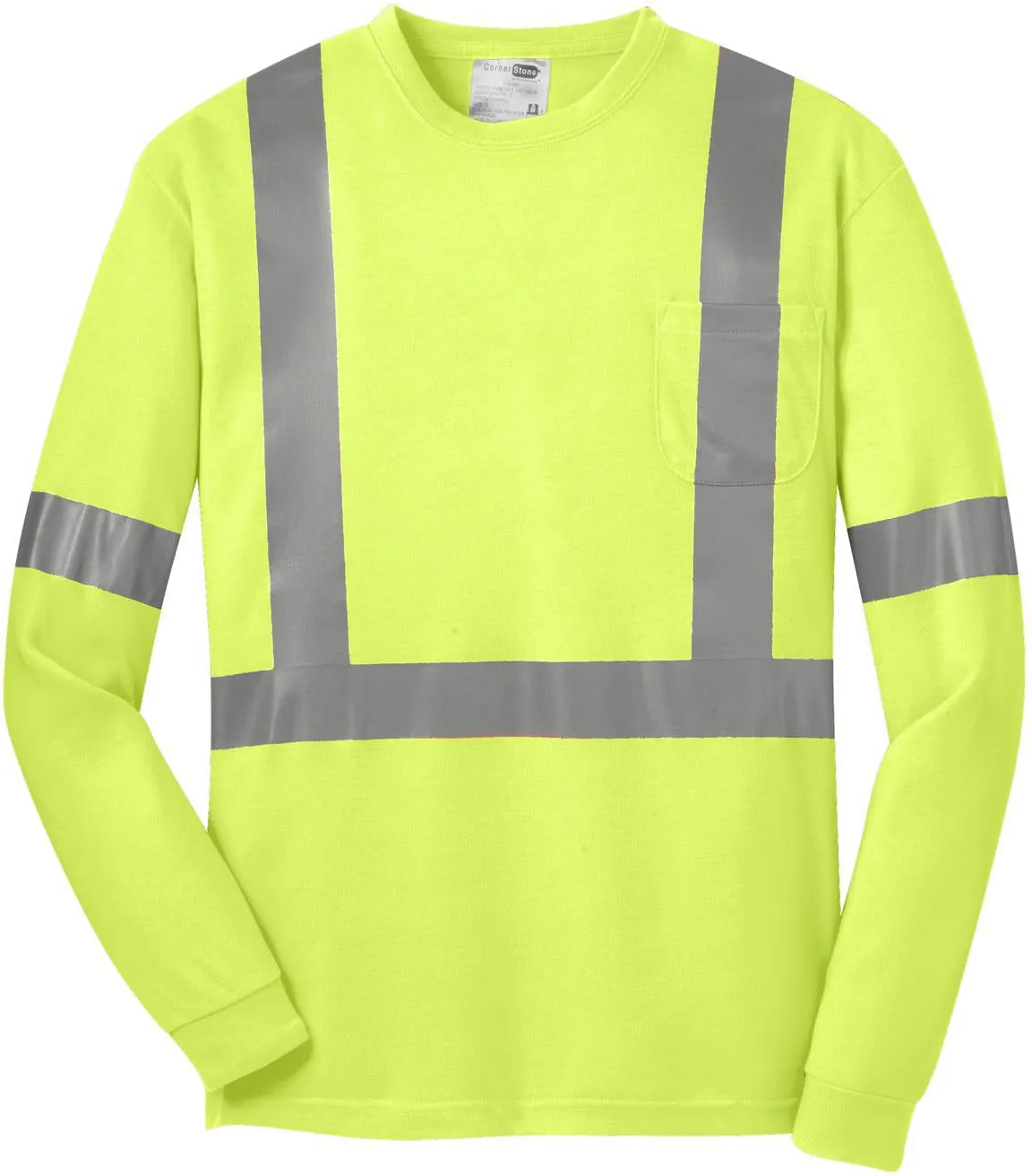 CornerStone ANSI 107 Class 2 Long Sleeve Safety T-Shirt