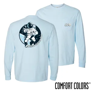 Delta Sig Comfort Colors Space Age Long Sleeve Pocket Tee