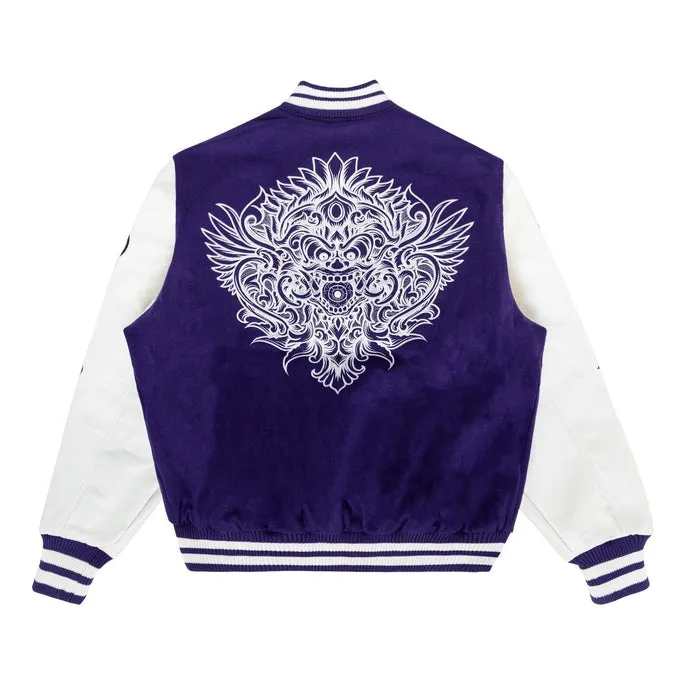 Demon Fashion Varsity Jacket - Purple