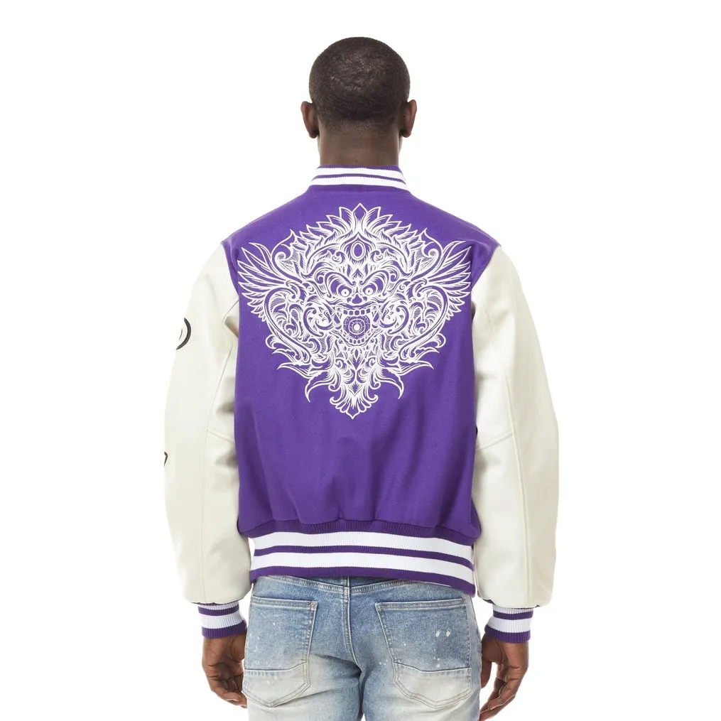 Demon Fashion Varsity Jacket - Purple