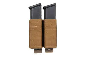 Double pistol magazine pouch Wosport Coyote Brown