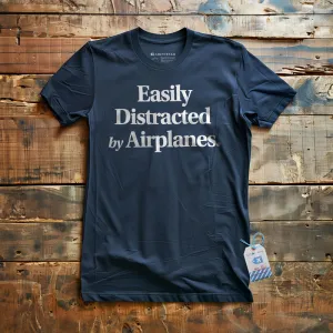 Easily Distracted By Airplanes - T-Shirt