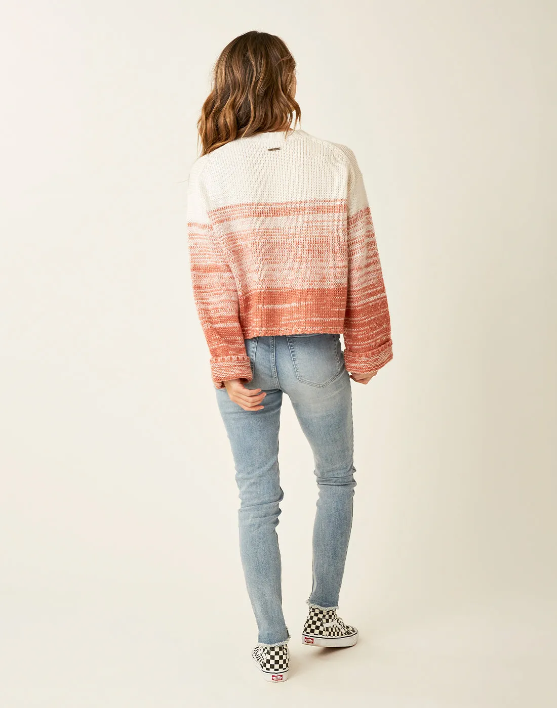 Estes Ombre Sweater: Red Clay Fade - FINAL SALE