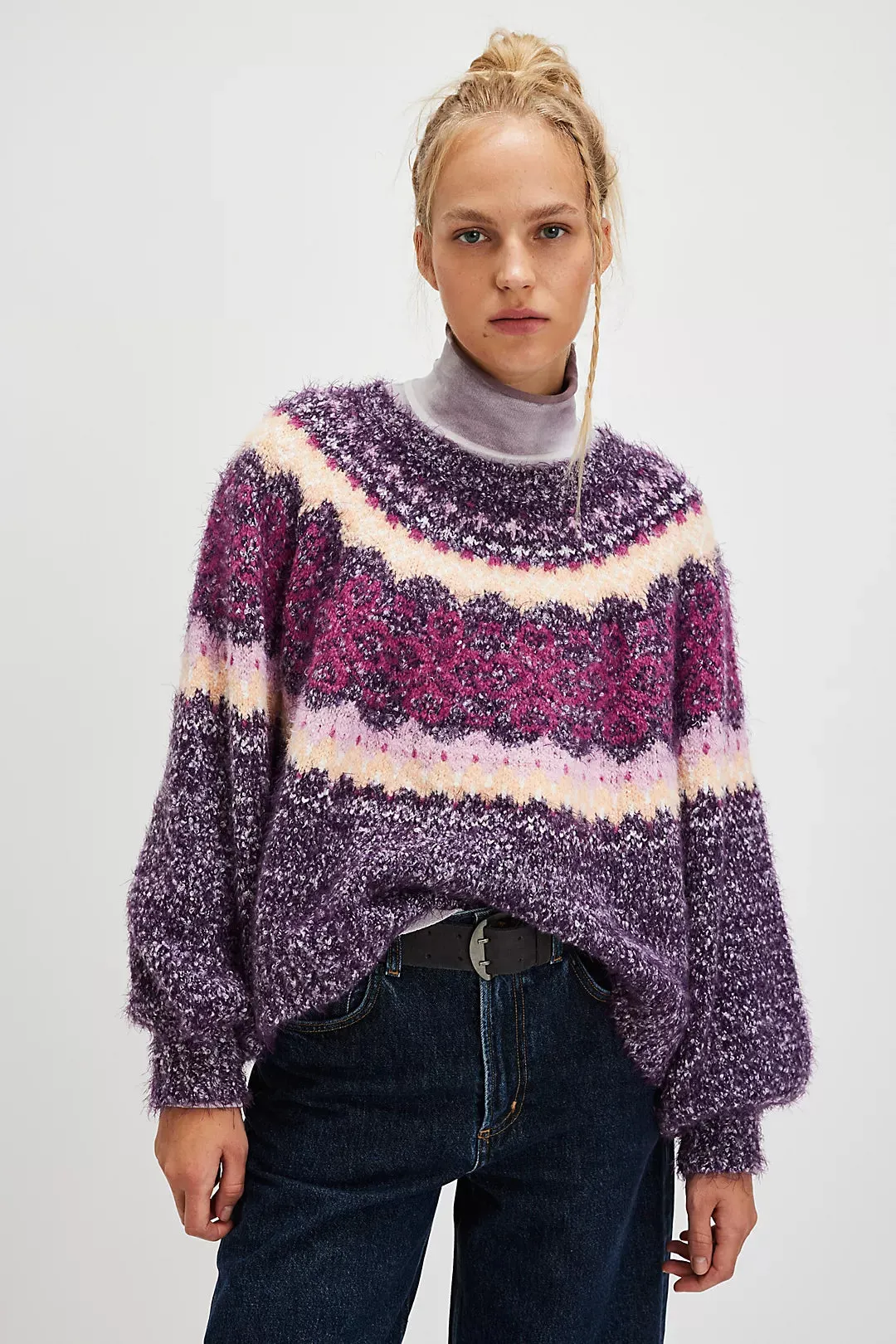 Festive Frost Pullover in Lavender