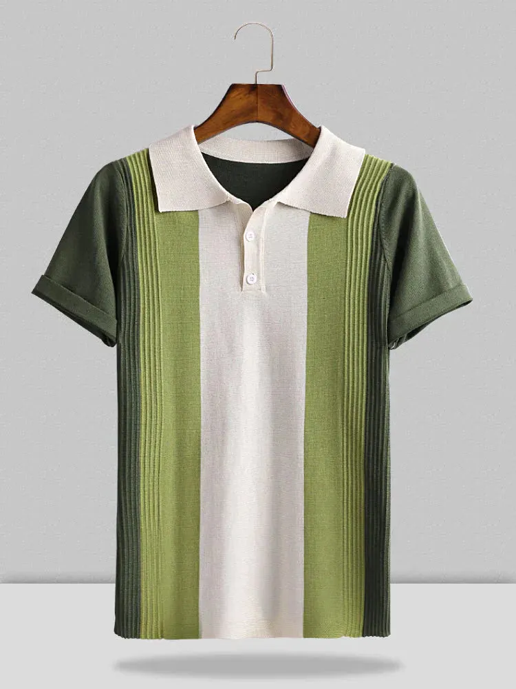 Green Stripe Polo Shirt