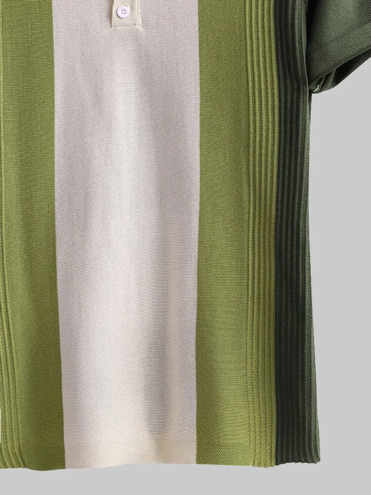 Green Stripe Polo Shirt