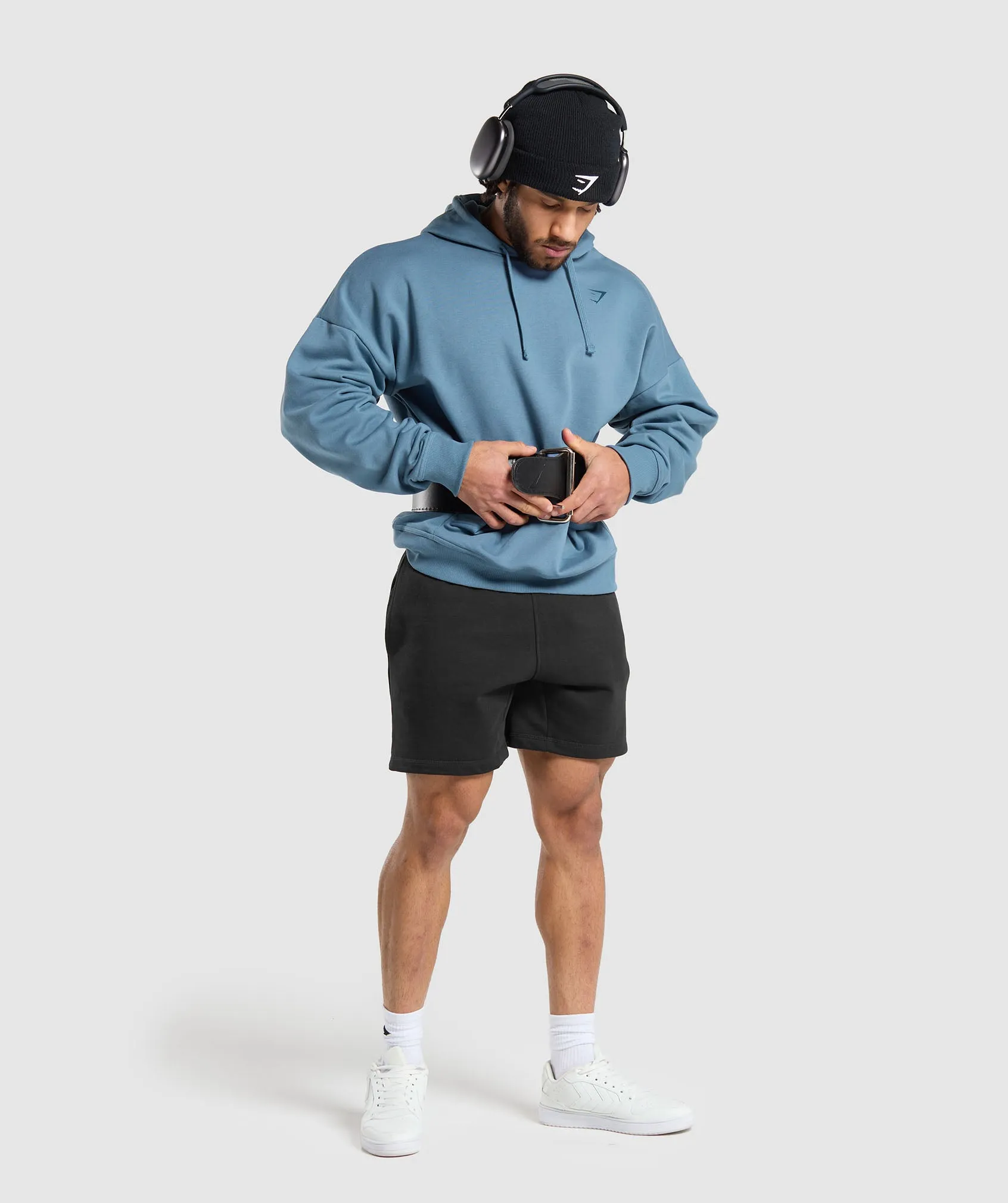 Gymshark Heavy Duty Apparel Hoodie - Faded Blue