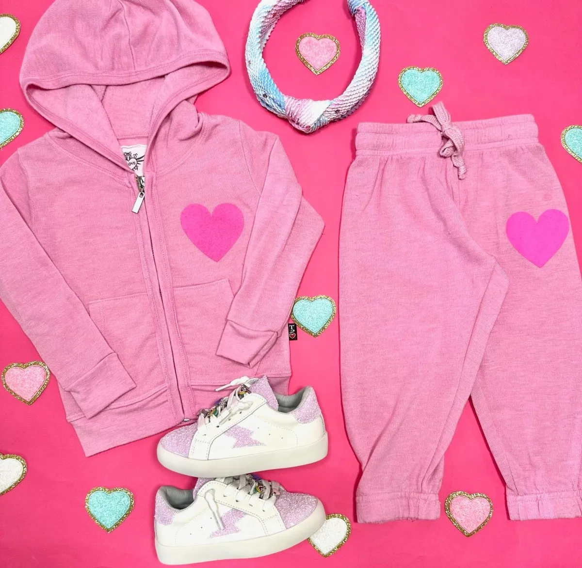 HEART ZIP UP HOODIE