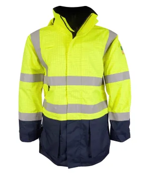 Hi Vis Yellow Flame Retardant Two Tone 3/4 Jacket - RIFT