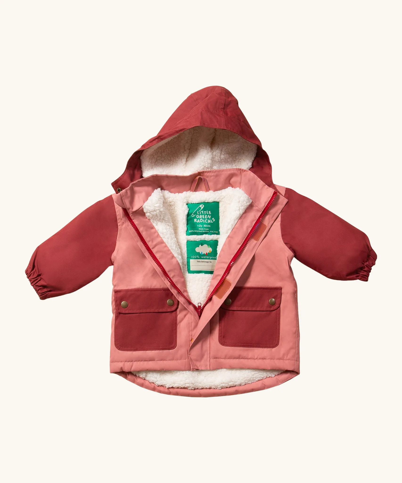 LGR Plum Colour Block Waterproof Winter Coat