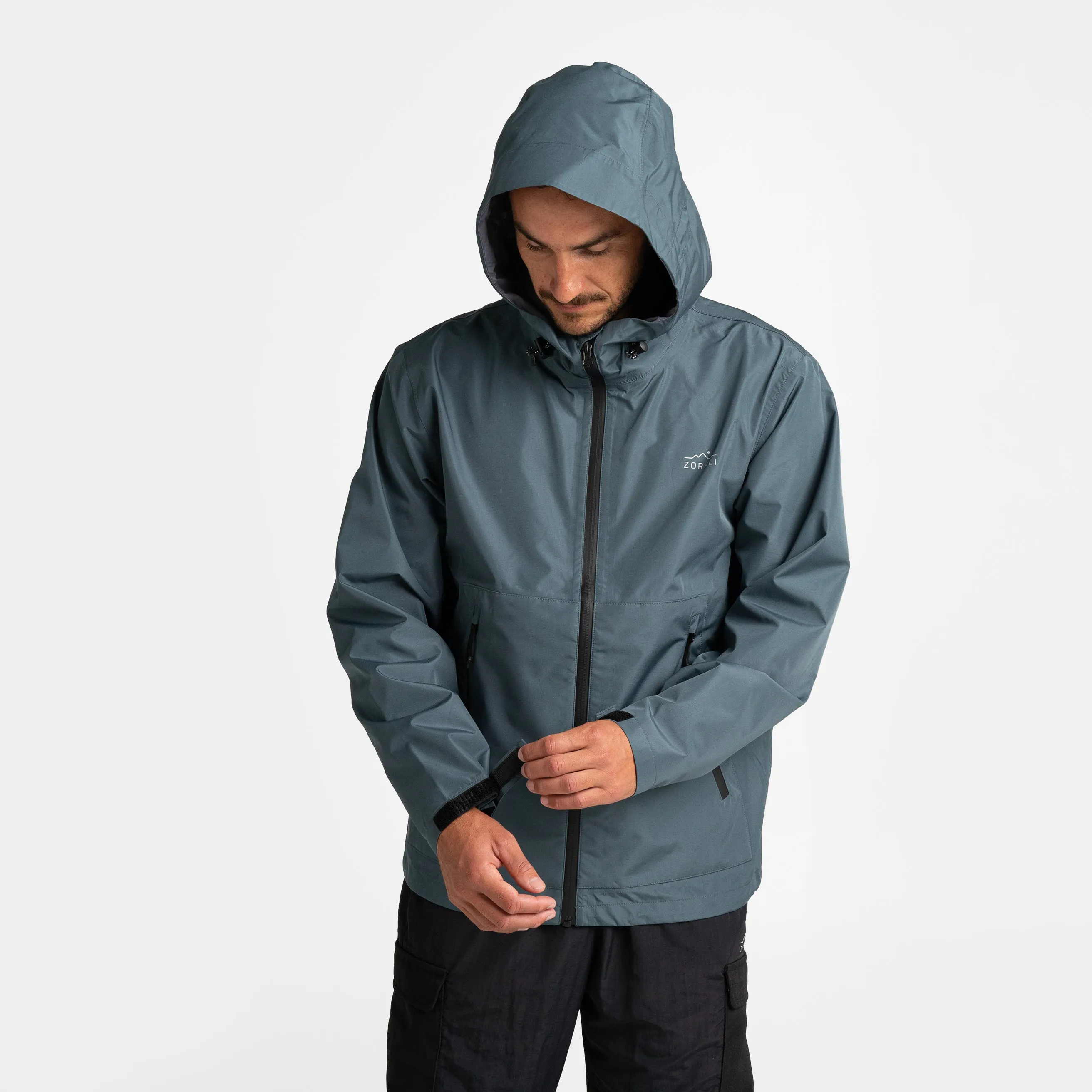 Mens Horizon 3L Rain Jacket Blue Lake