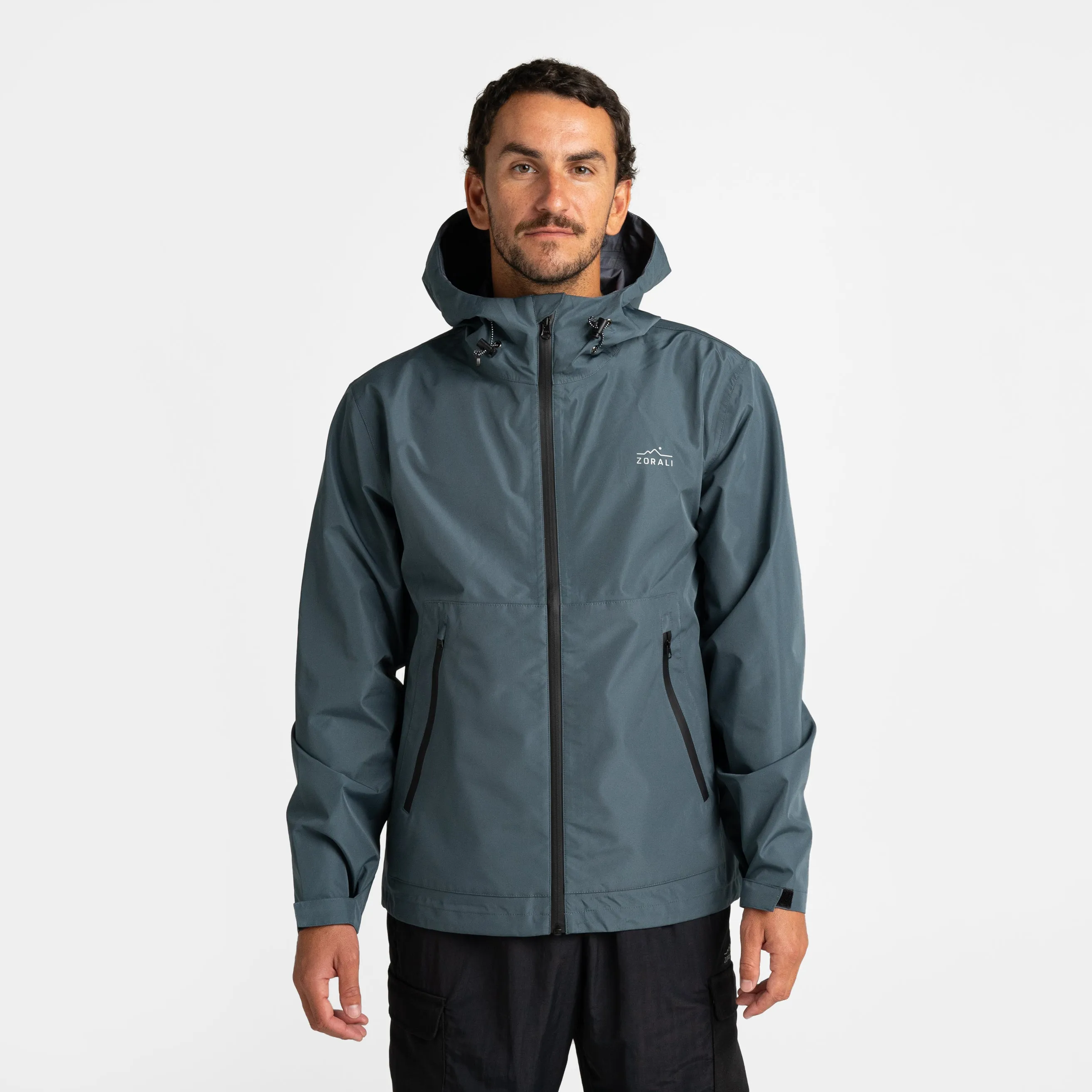 Mens Horizon 3L Rain Jacket Blue Lake