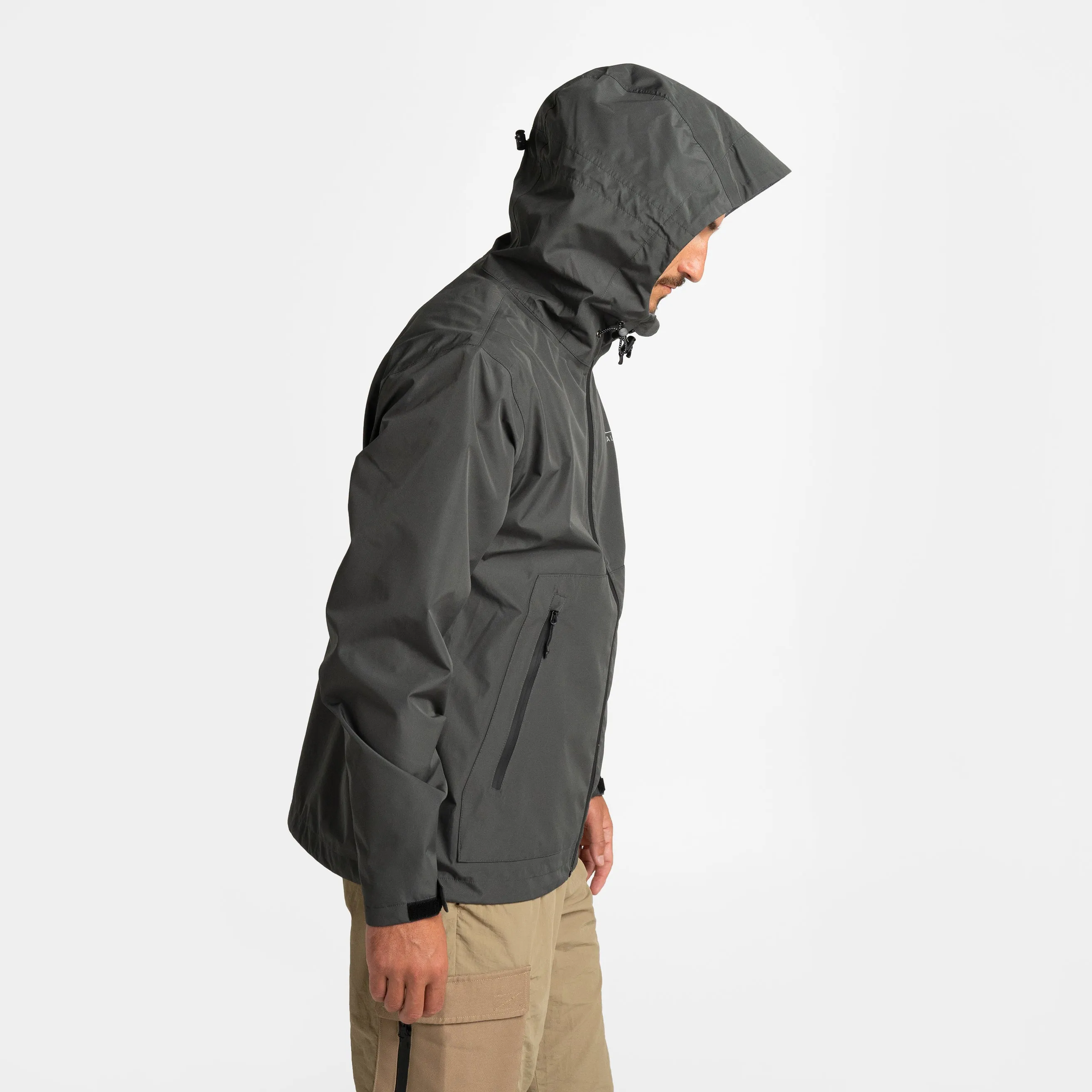 Mens Horizon 3L Rain Jacket Charcoal