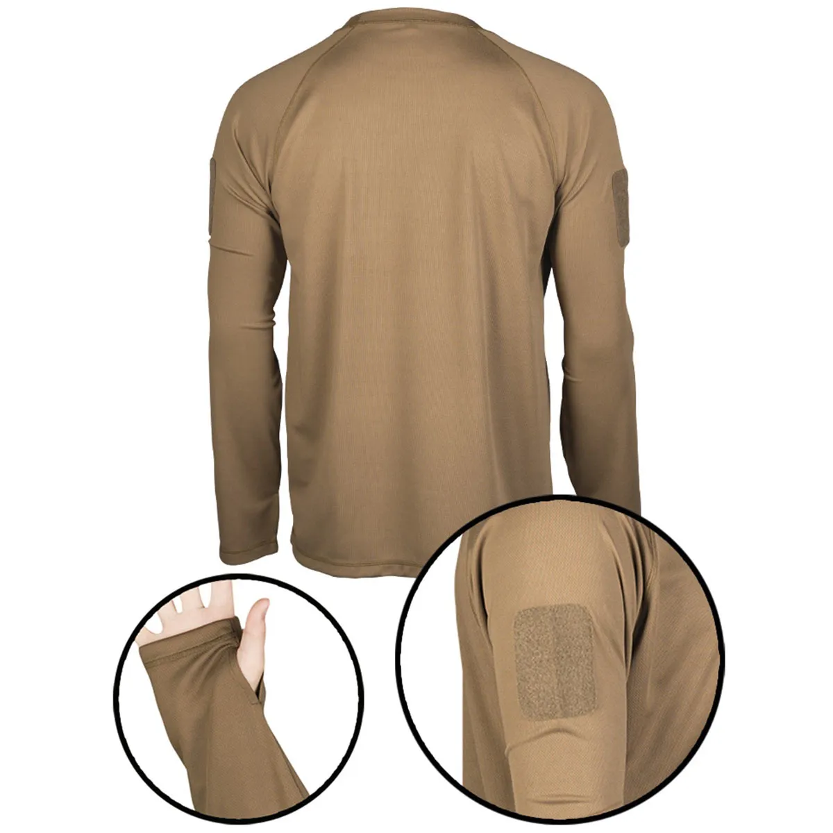 Mil-Tec Tactical Quick Dry Long Sleeve Shirt Dark Coyote