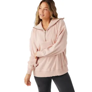 O'Neill Karma Mock Zip Women's L/S Pullover - Rose Dust