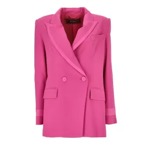 Patrizia Pepe Elegant Fuchsia One-Button Blazer