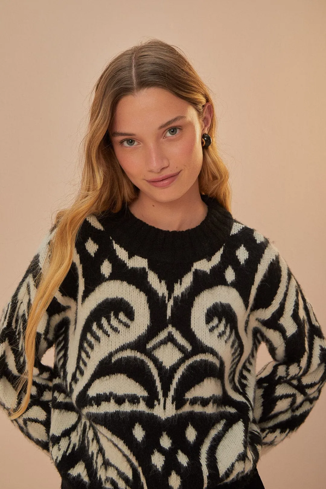 Pineapple Ikat Knit Sweater