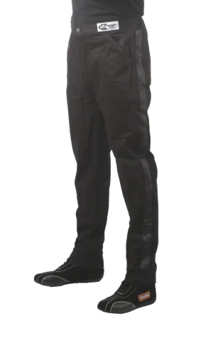 RaceQuip Single Layer Fire Suit Pants - Black - 2XL - 112007