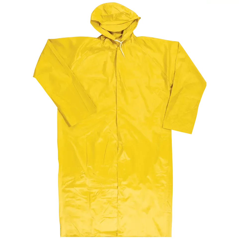 Rubberised rain coats