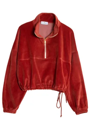 Rust Velour Diana Sweatshirt