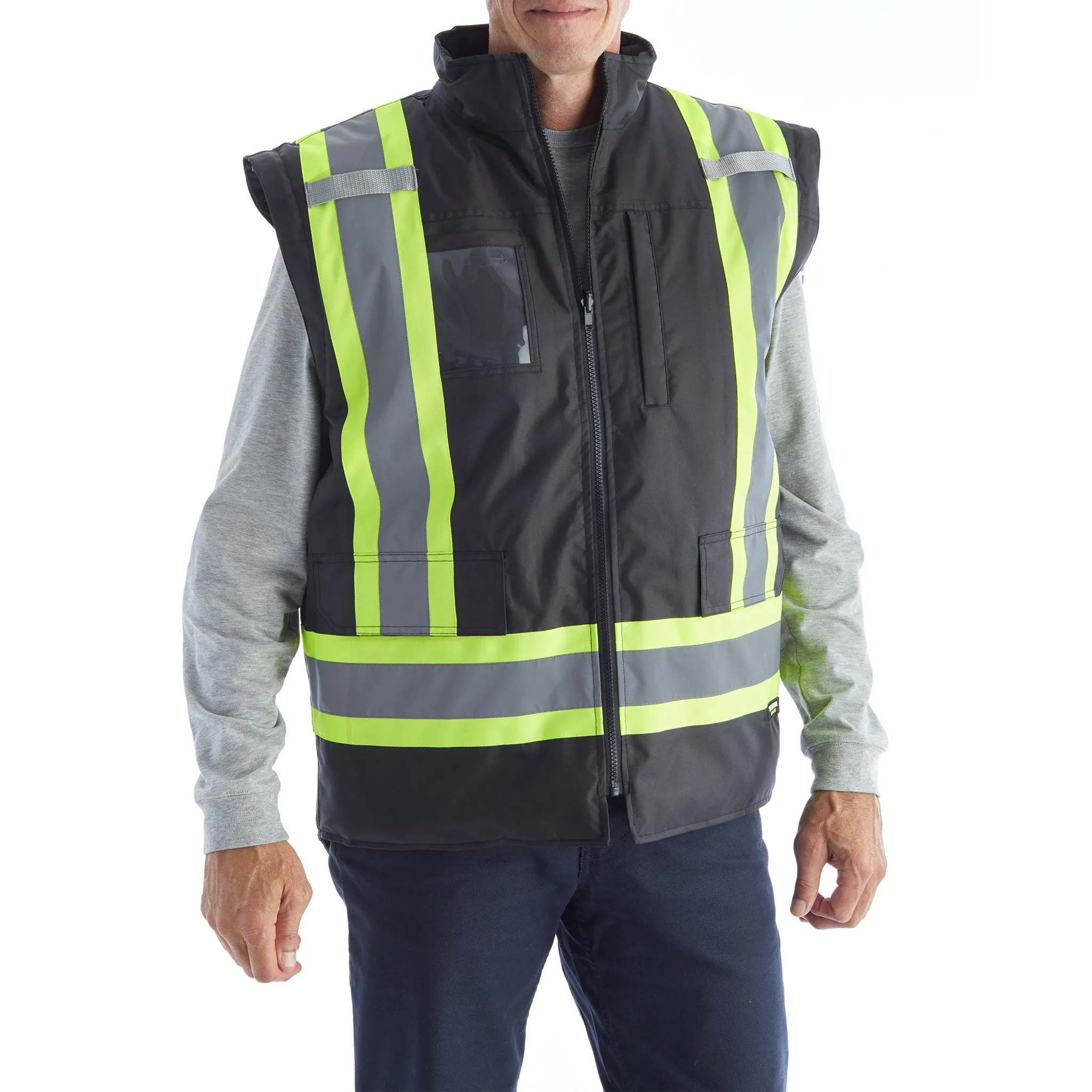 Terra Hi-Vis 7 in 1 System Winter Work Jacket 116501 - Black