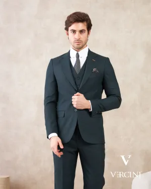 Vercini Verdant Vogue Three-Piece Men's Suit