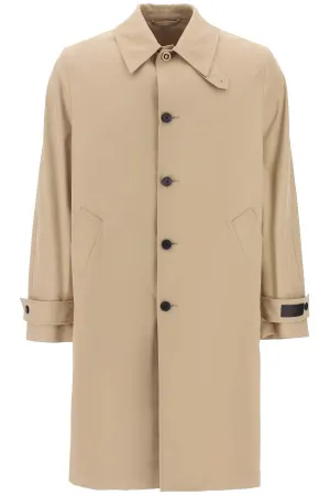 Versace Single-Breasted Waterproof Coat With